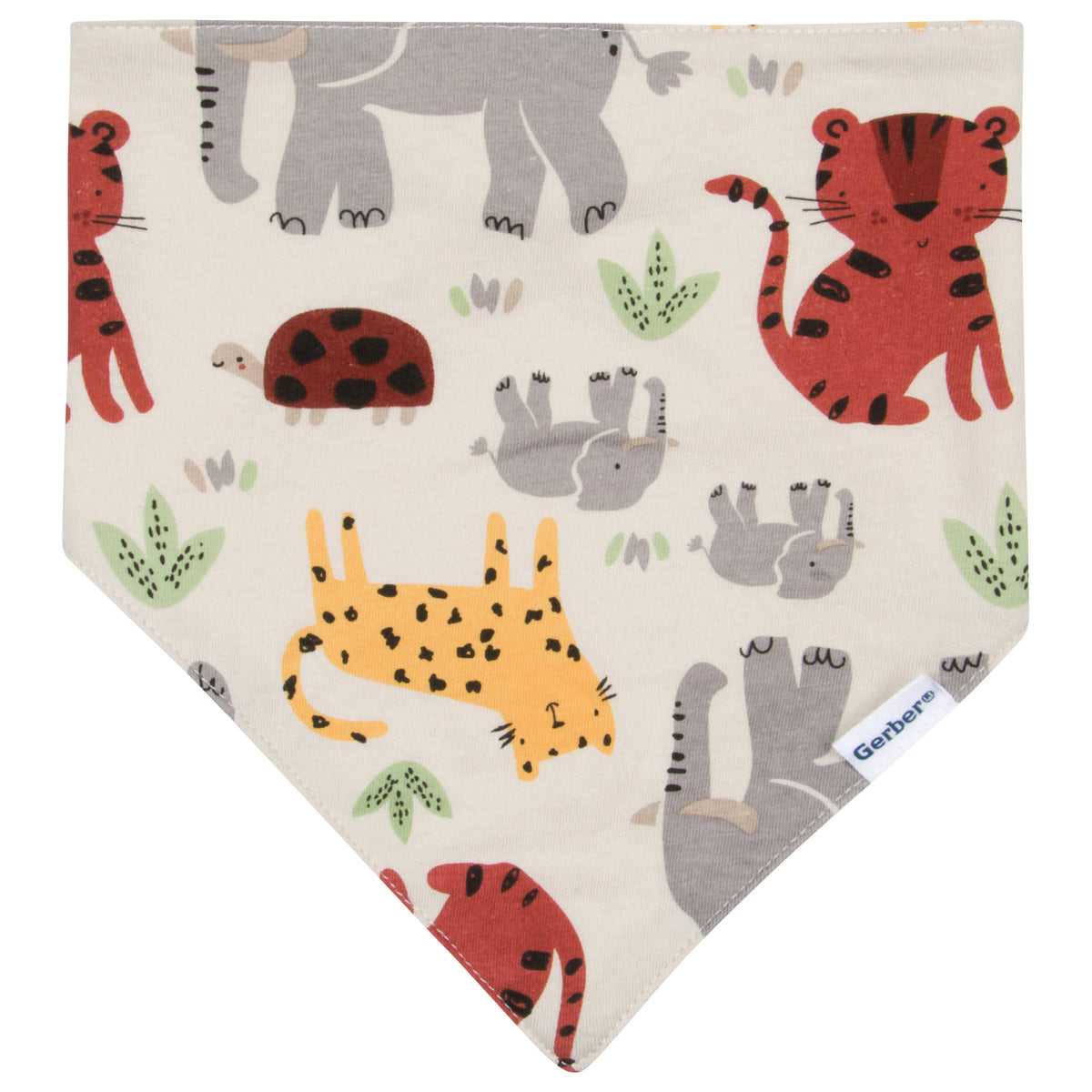 4-Pack Baby Boys Safari Bandana Bibs, view 4