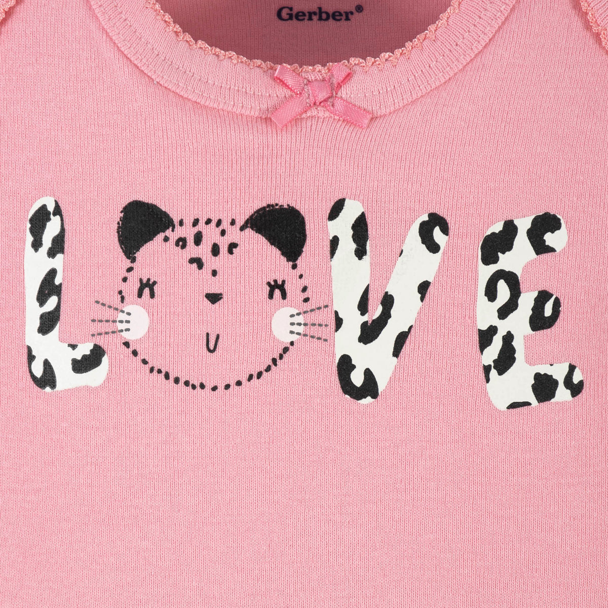 4-Piece Baby Girls Leopard Outfit Set, view 3
