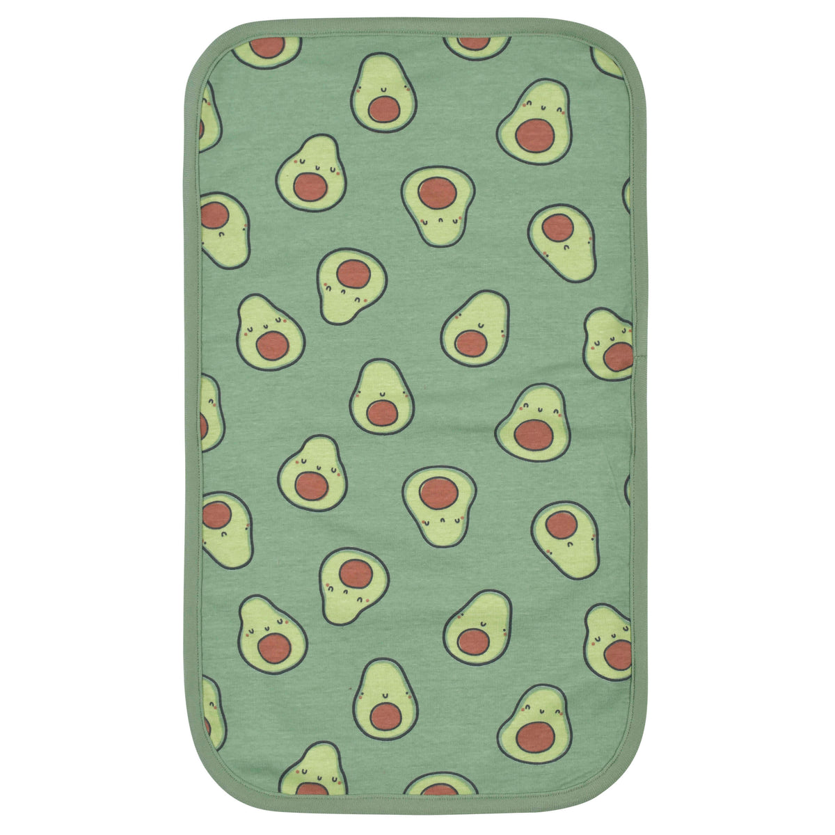 2-Piece Baby Neutral Avocado Bibs & Burp Set, view 2