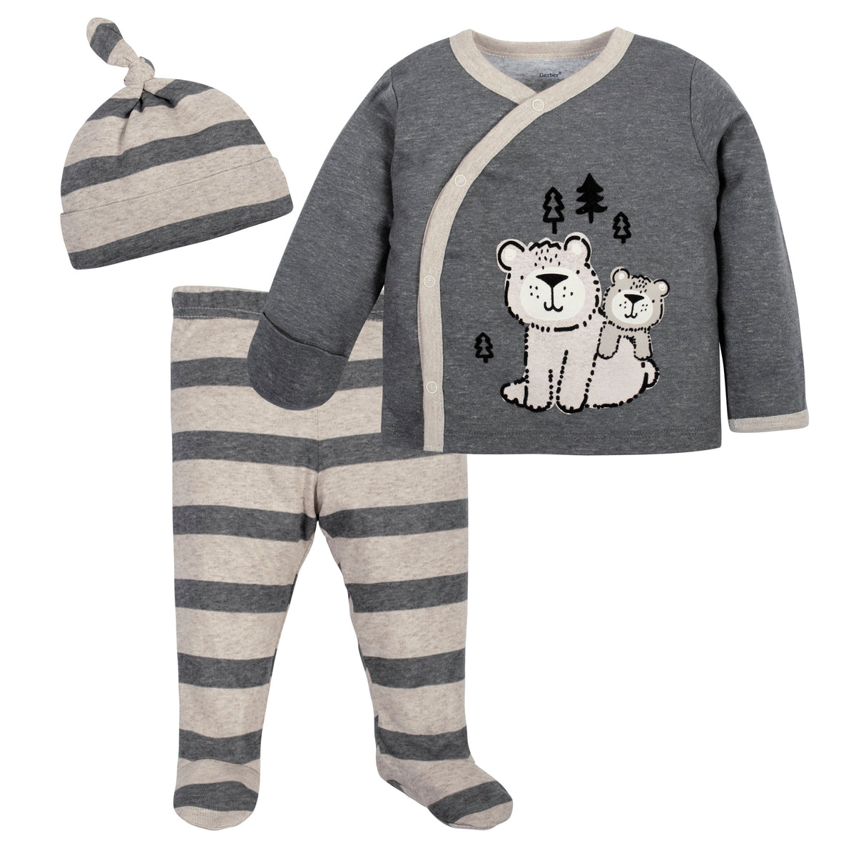 3-Piece Baby Boys Bear Take-Me-Home Set