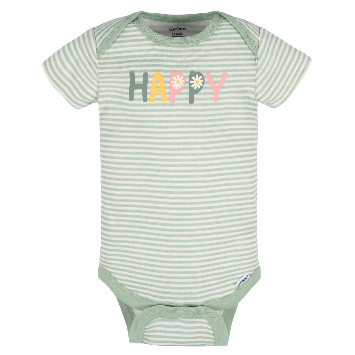 8-Pack Baby Girls Golden Floral Onesies Bodysuits, view 7