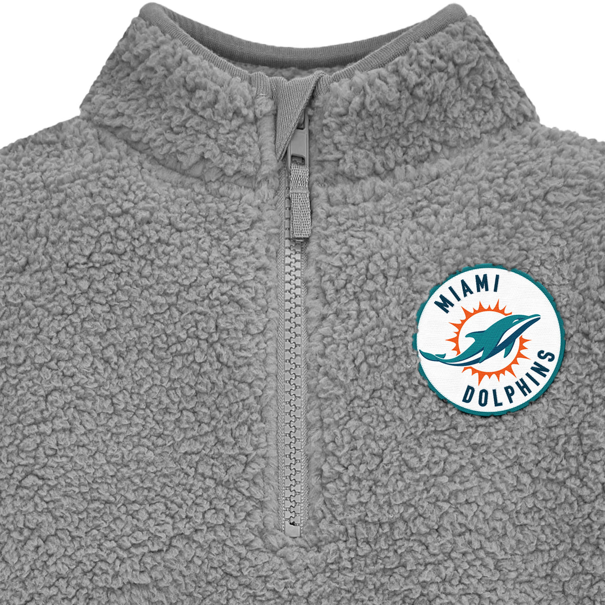 Infant & Toddler Boys Dolphins 1/4 Zip Sherpa Top, view 2