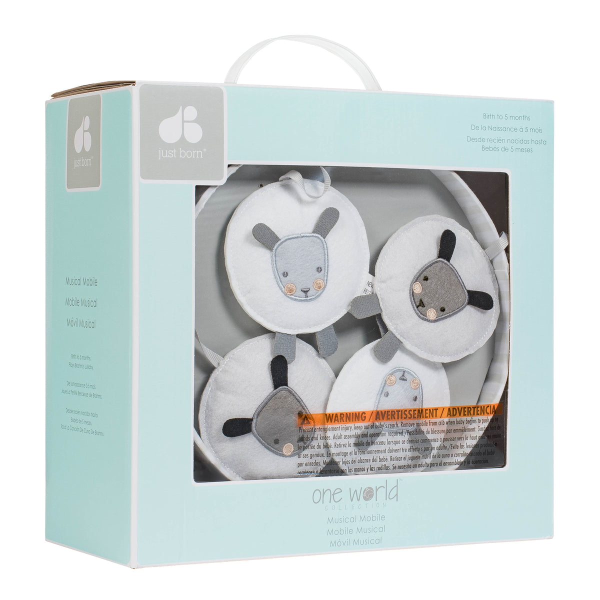Baby Neutral Counting Sheep Musical Mobile, view 2