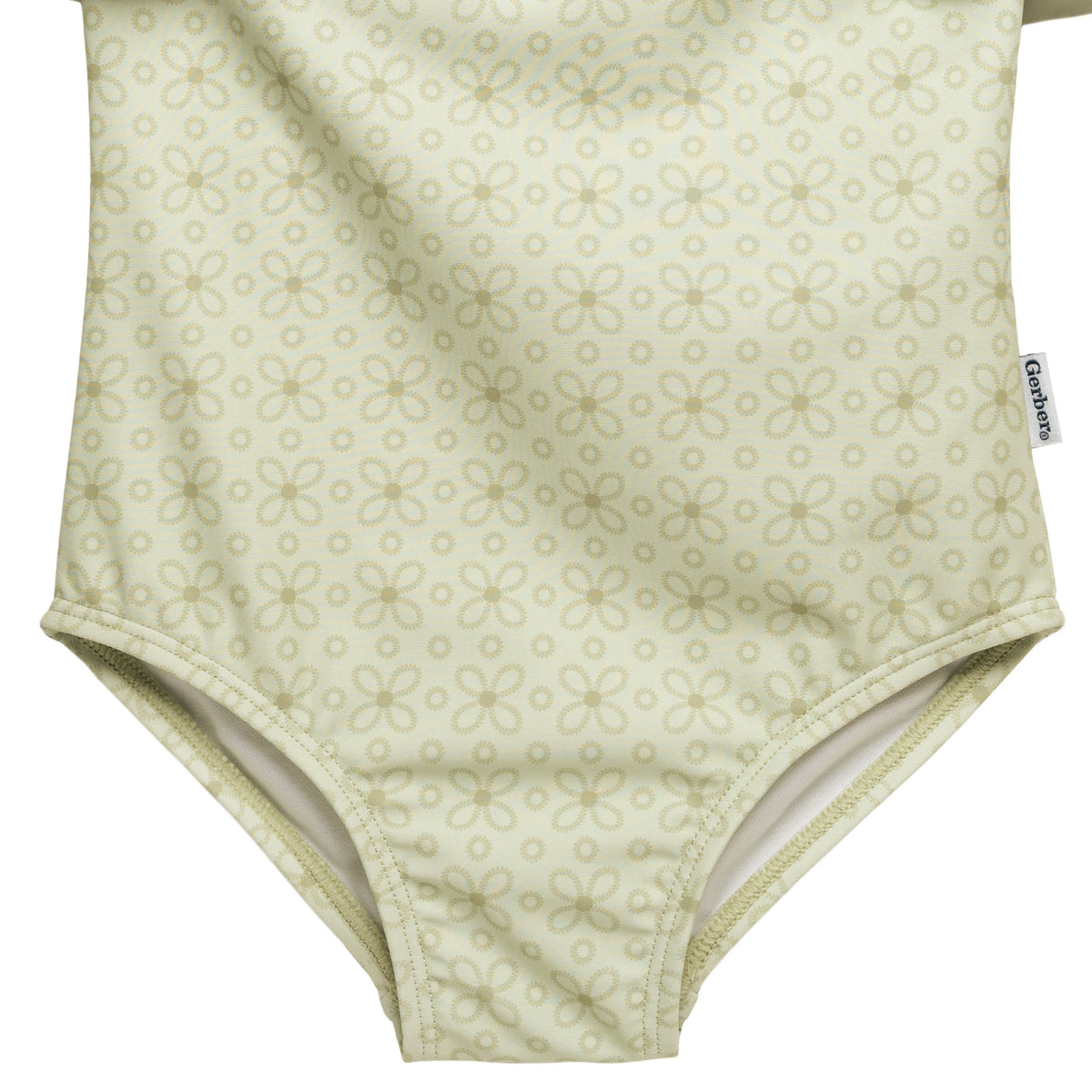 Toddler Girls Eyelet Floral Swimsuit, view 6