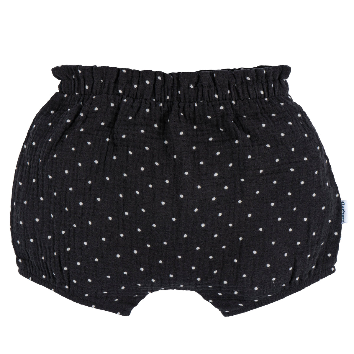 3-Pack Baby Girls Brown/Dot/White Gauze Bubble Short, view 4