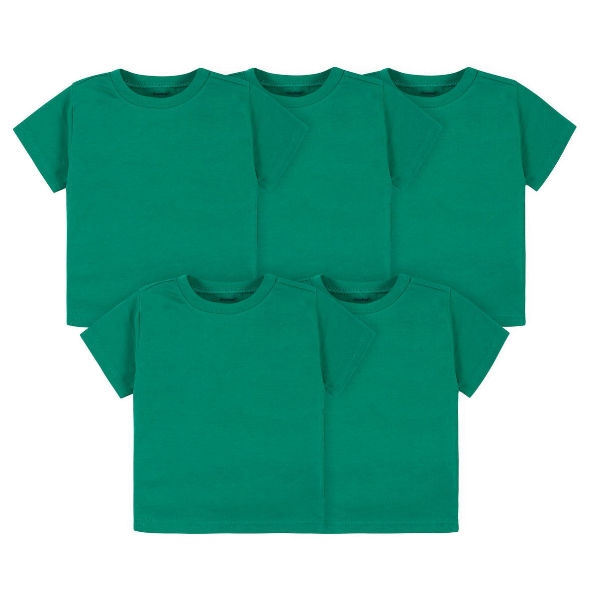 5-Pack Kelly Green Short Sleeve Premium Tees