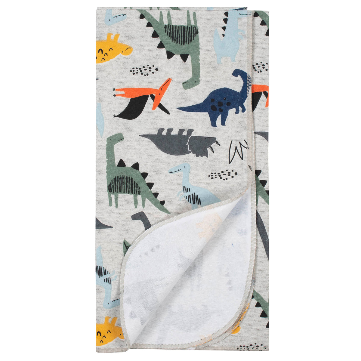 4-Pack Baby Boys Dino Flannel Receiving Blankets, view 5