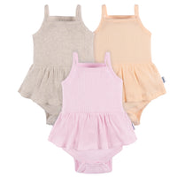 3-Pack Baby Girls Winsome Orchid Sleeveless Skirted Onesies® Bodysuits