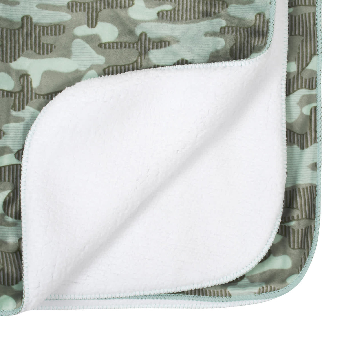 Just Born Baby Boys Camo Plush Blanket, view 3