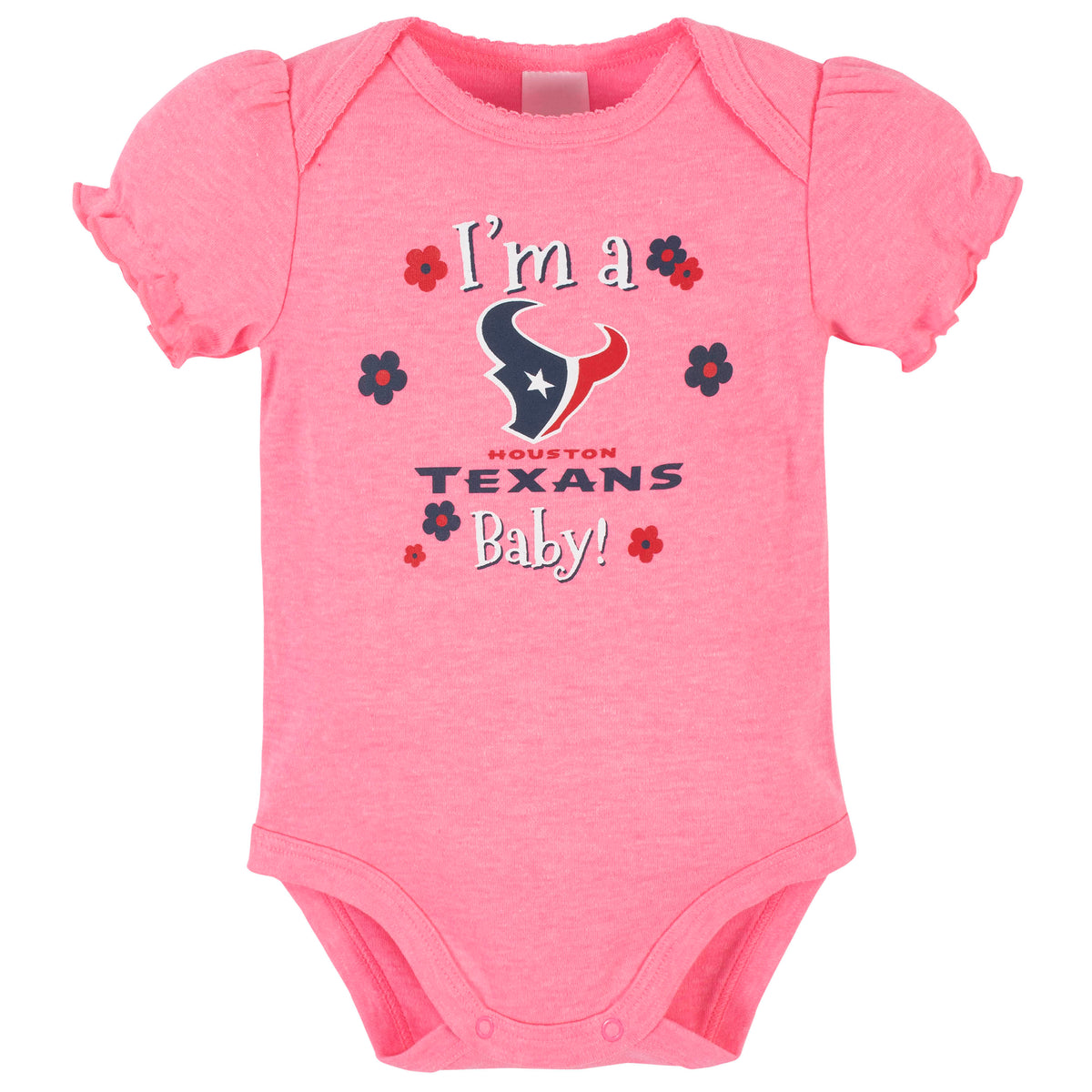 3-Pack Houston Texans Short Sleeve Bodysuits, view 2
