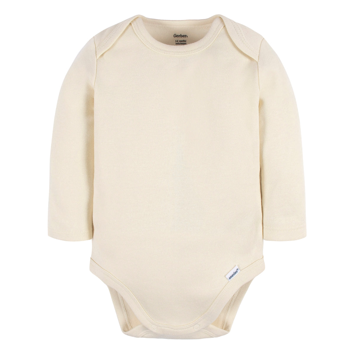 5-Pack Baby Natural Premium Long Sleeve Lap Shoulder Onesies Bodysuits, view 3