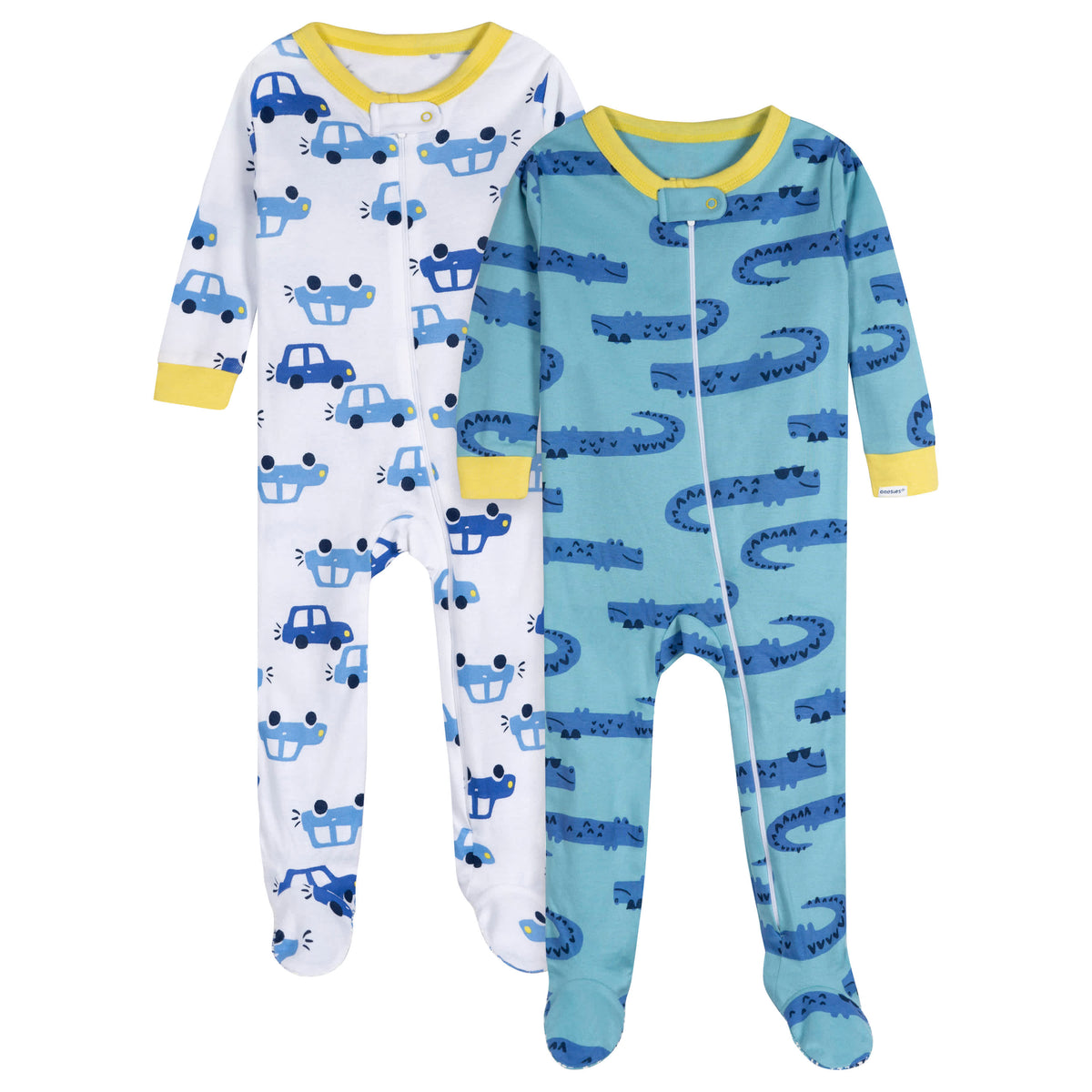 2-Pack Baby Boys Gators Footed Pajamas