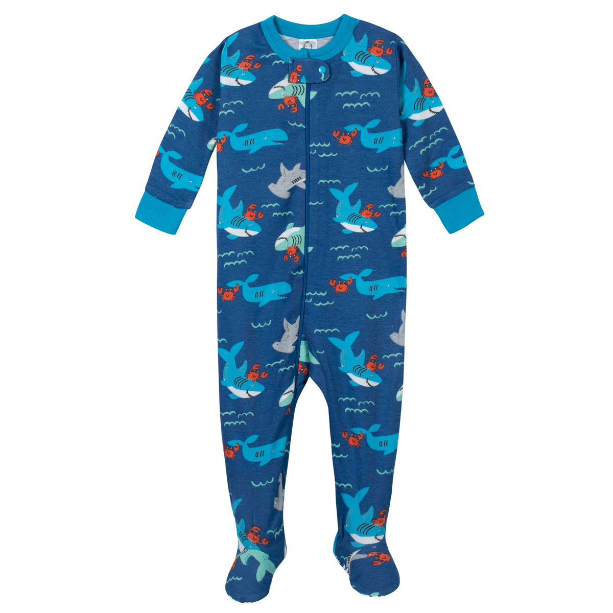2-Pack Boys Sea Snug Fit Unionsuit Pajamas, view 2