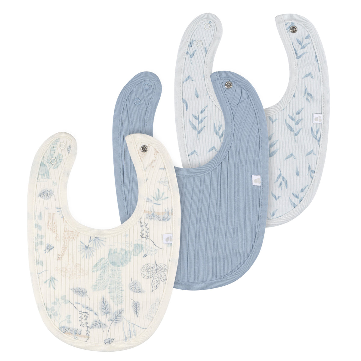 3-Pack Baby Boys Blue Bandana Set, view 2