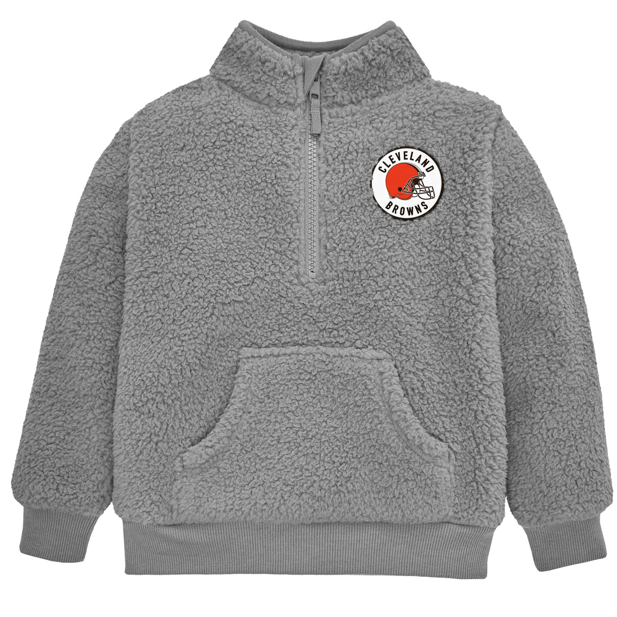 Infant & Toddler Boys Browns 1/4 Zip Sherpa Top