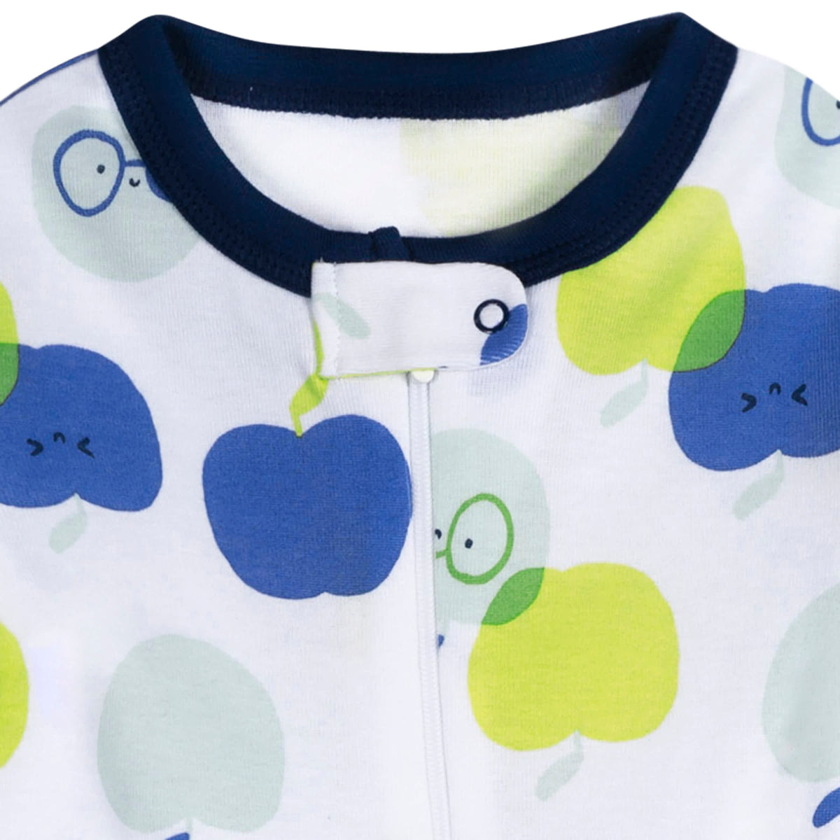 2-Pack Baby Boys Fun Apples Footed Pajamas, view 5