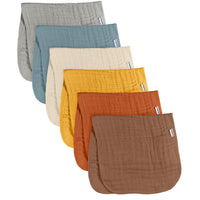 6-Pack Baby Neutral Multi Browns Muslin Burpcloth