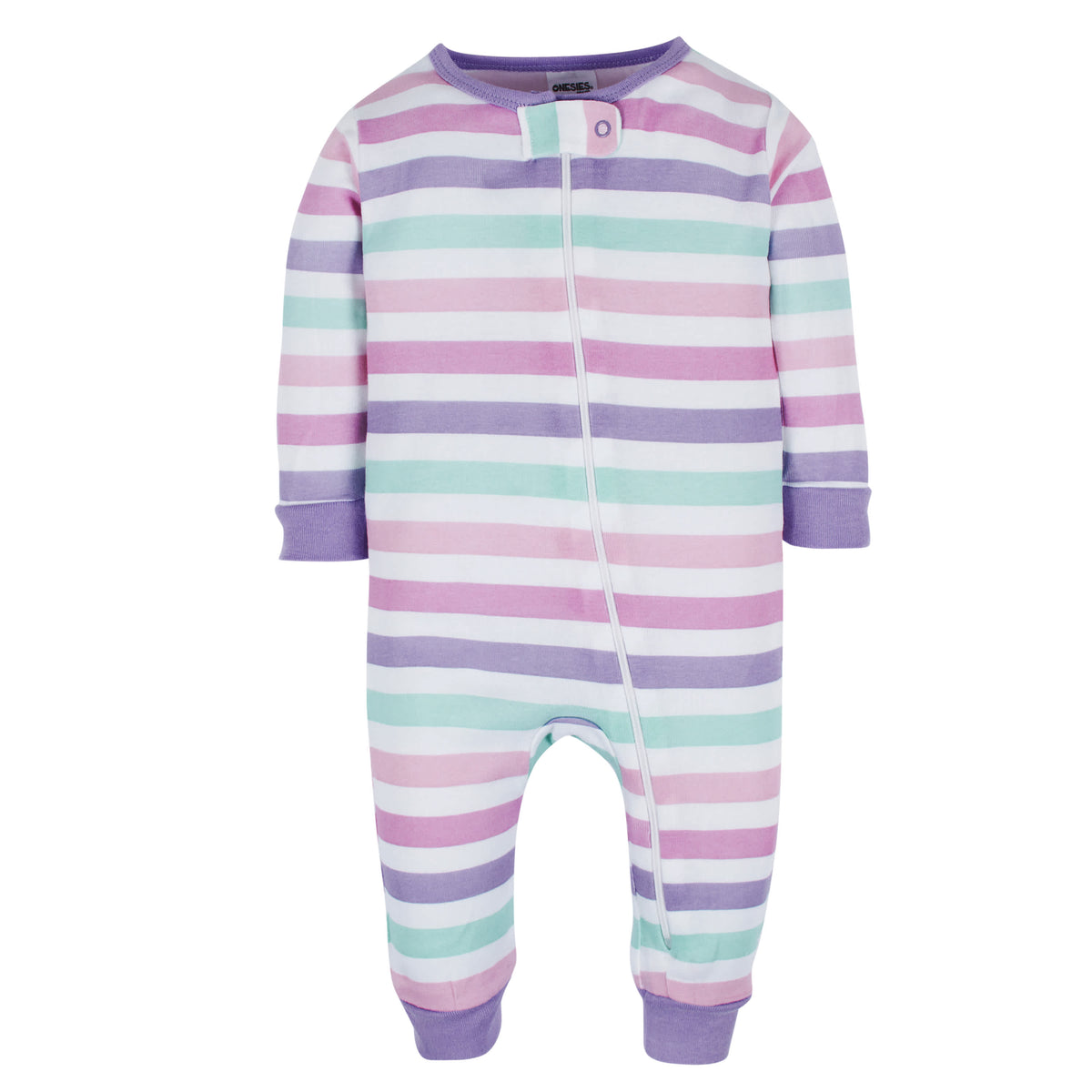 3-Pack Baby & Toddler Girls Rainbow Floral Snug Fit Footless Pajamas, view 7