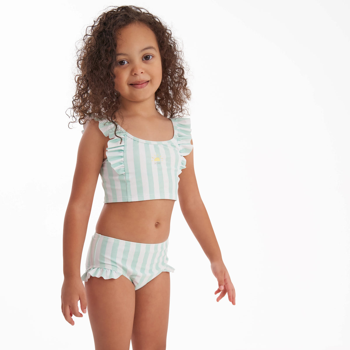 2-Piece Toddler Girls Stripe Swimsuit, view 3