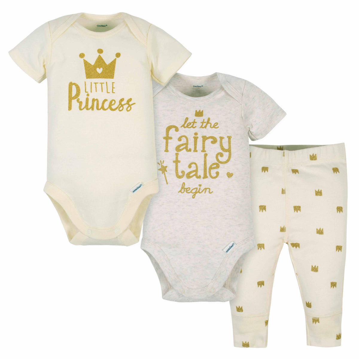 3-Piece Baby Girls Crowns Take Me Home Set