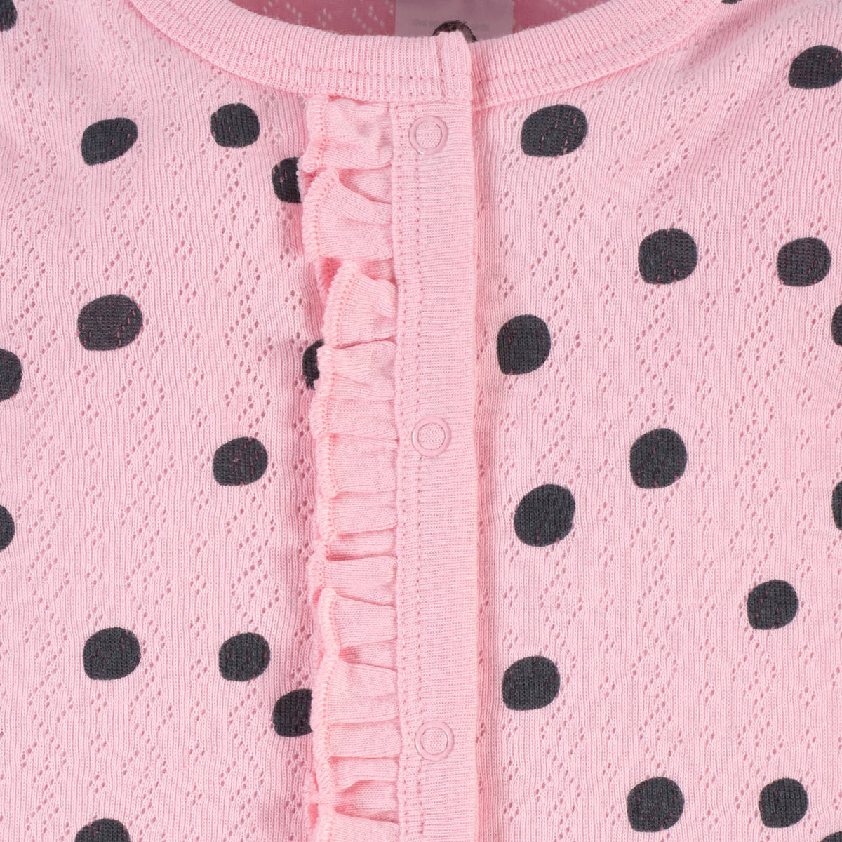 4-Piece Baby Girls Dots/Roses Coveralls & Headbands Set, view 4