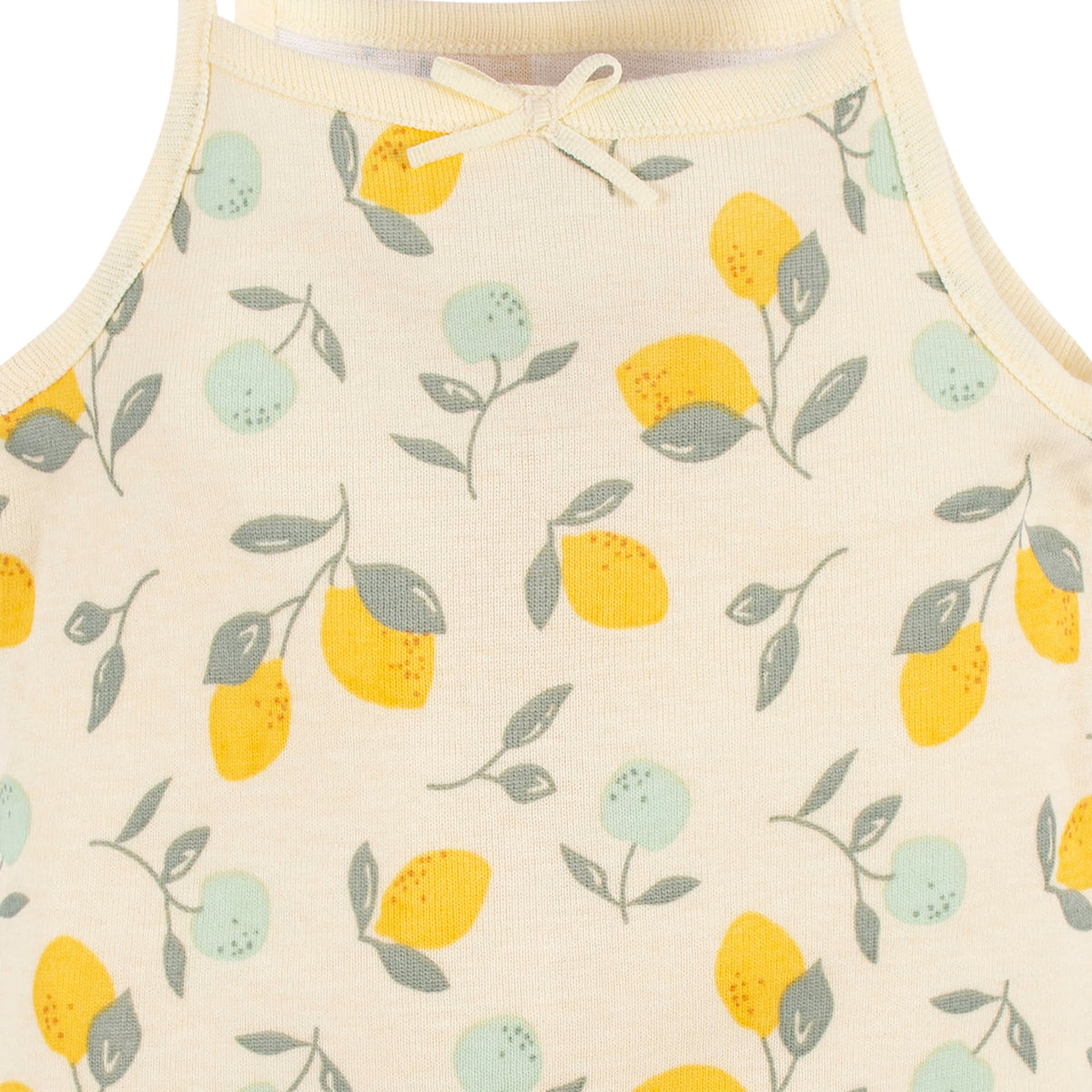 4-Pack Baby Girls Little Lemon Sleeveless Onesies Bodysuits, view 9