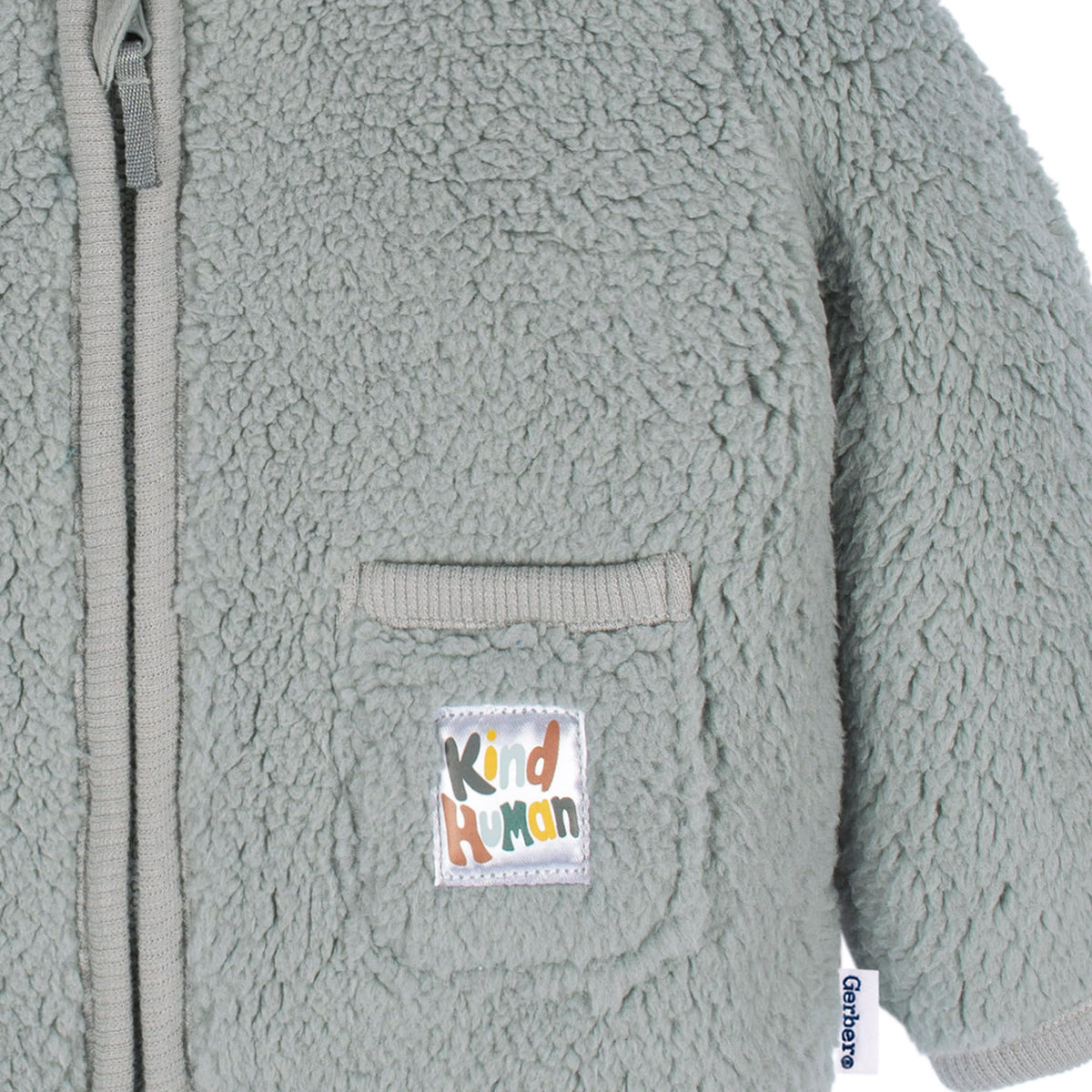2-Piece Baby & Toddler Boys Kind Human Sherpa Jacket & Jogger Set, view 3
