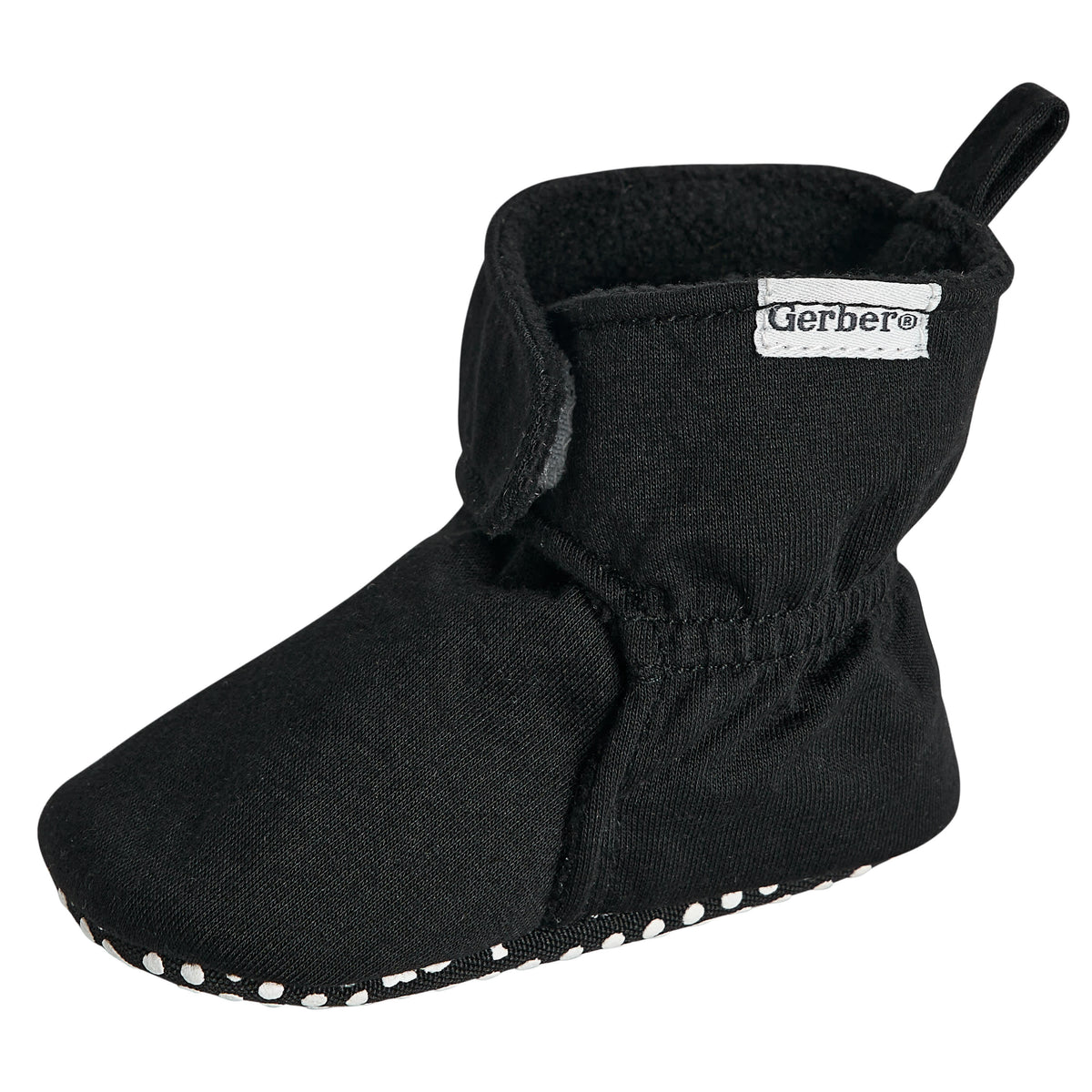 Baby Neutral Black Soft Booties, view 6