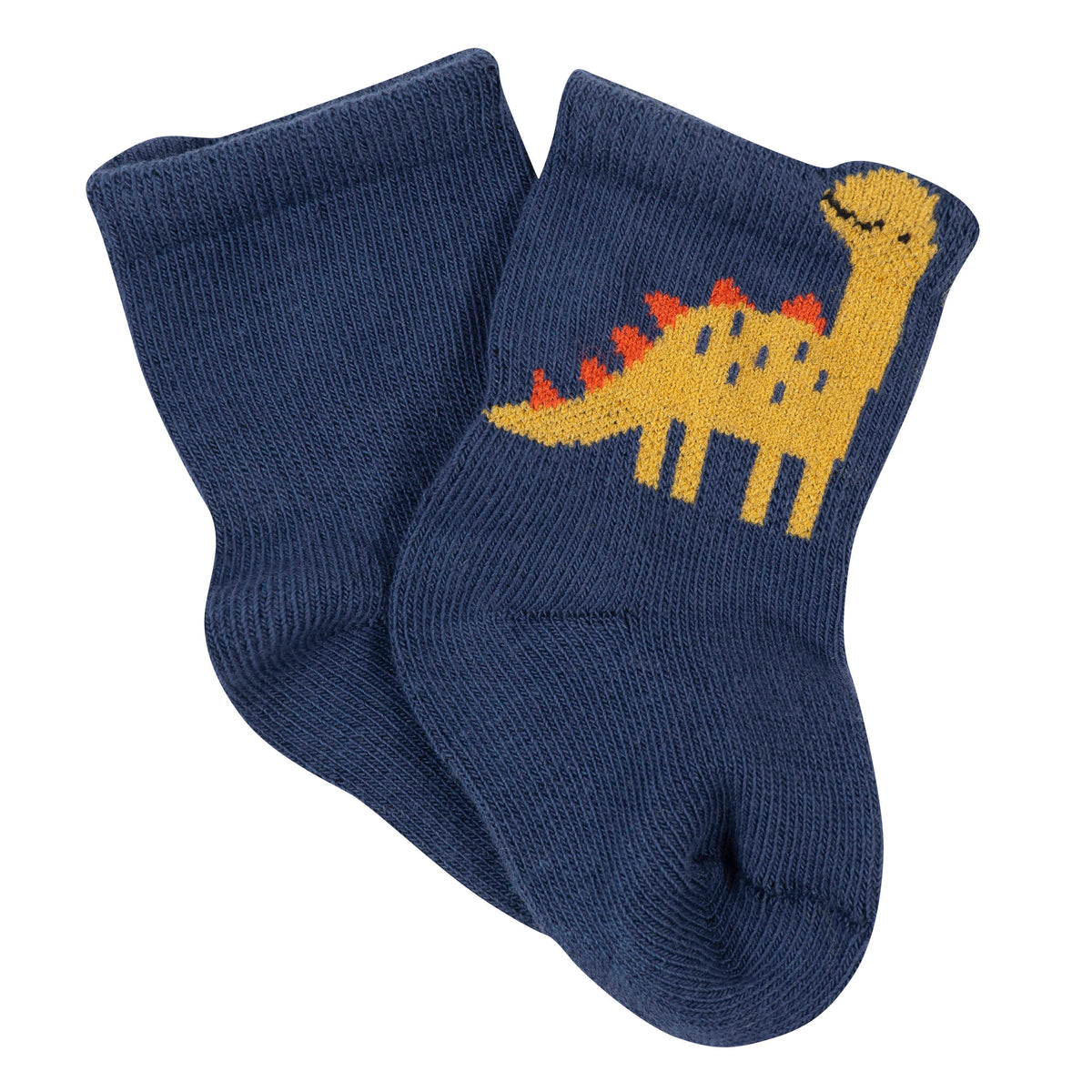 6-Pack Baby Boys Dino Wiggleproof Socks, view 2