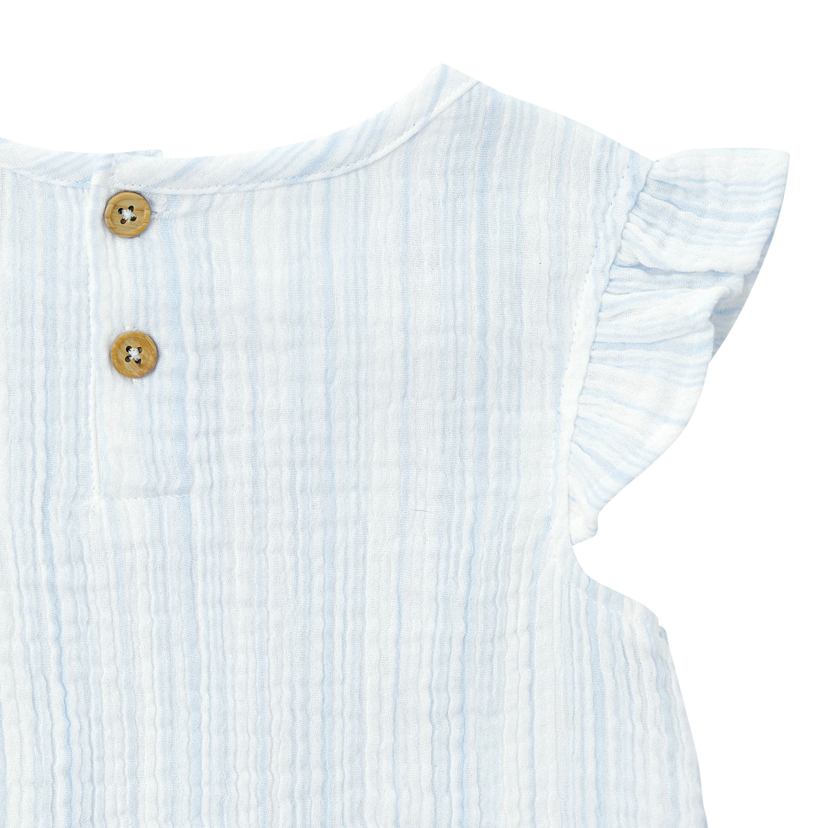 Infant & Toddler Girls Stripes Gauze Flutter Sleeve Top, view 2