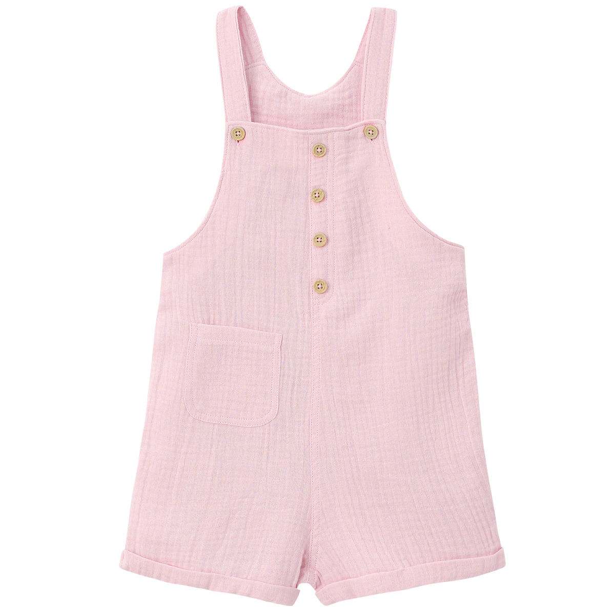 Infant & Toddler Pink Gauze Shortall
