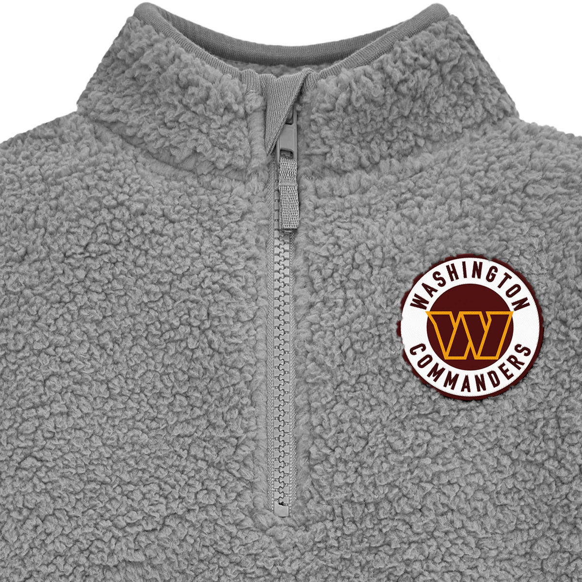 Infant & Toddler Boys Commanders 1/4 Zip Sherpa Top, view 2