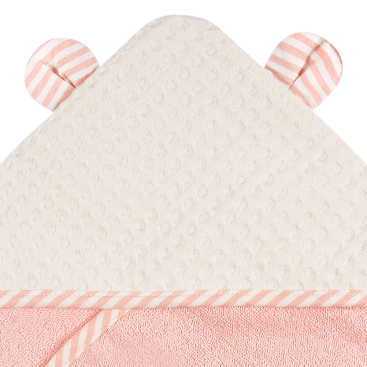 2-Pack Baby Girls Kitty Floral Hooded Towel and Washcloth Mitt Set, view 5