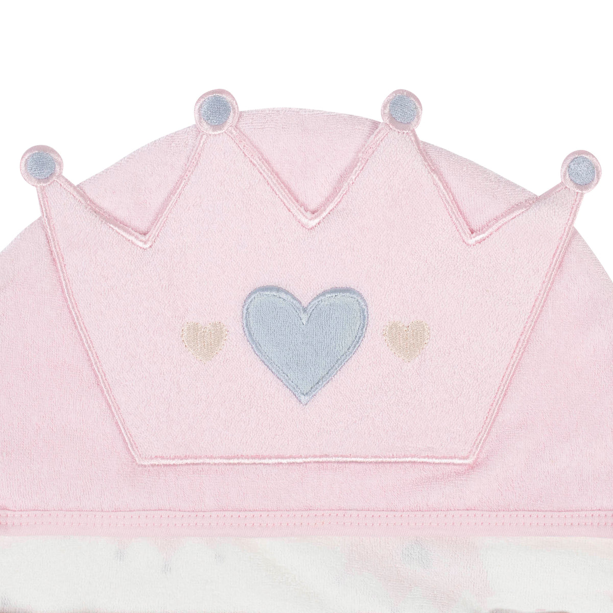 Organic Baby Girls Princess Hooded Bath Wrap, view 3