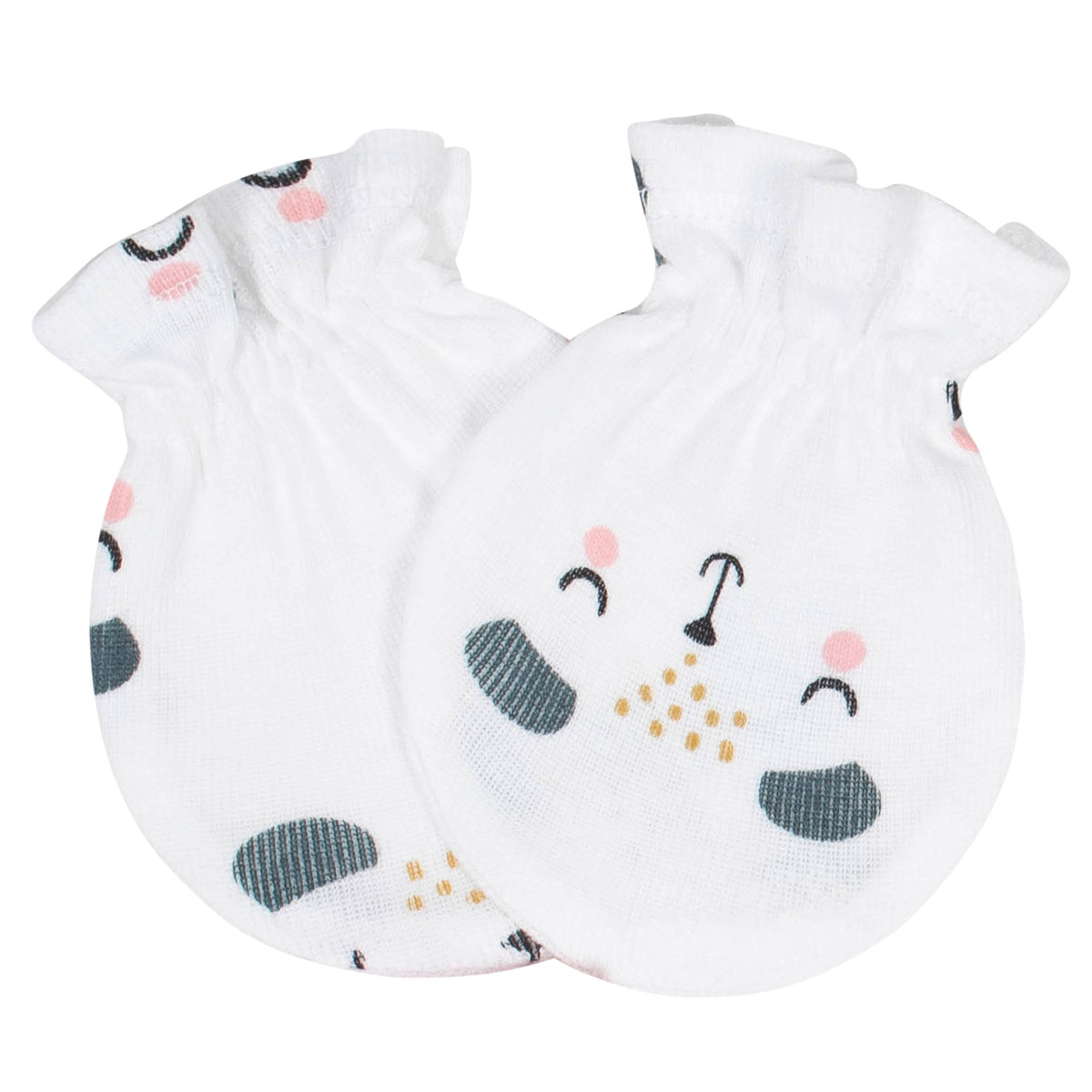 4-Pack Baby Girls Bear No Scratch Mittens Set, view 2