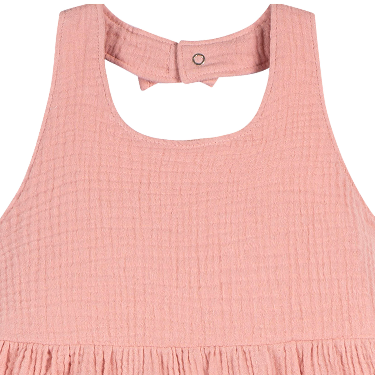 Toddler Girls Rose Pink Halter Romper, view 4
