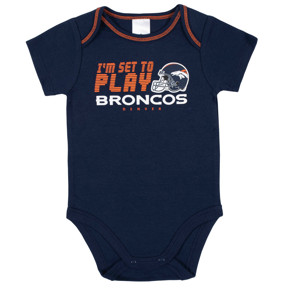 3-Piece Baby Boys Broncos Bodysuit, Sleep 'N Play, and Cap Set, view 2