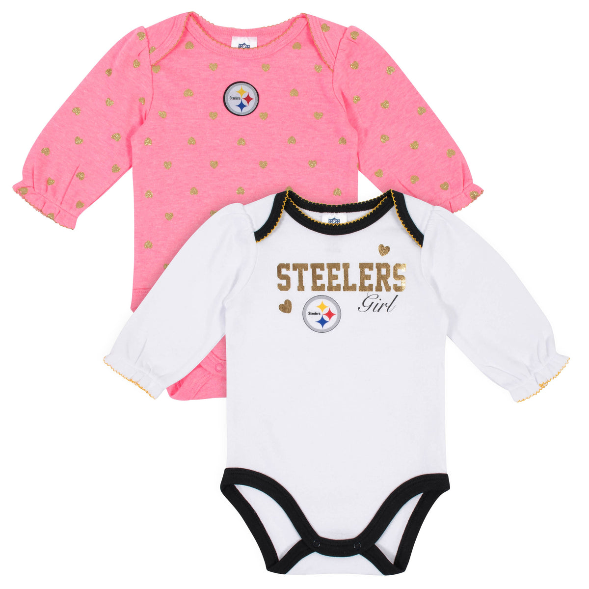 2-Pack Pittsburgh Steelers Long Sleeve Bodysuits
