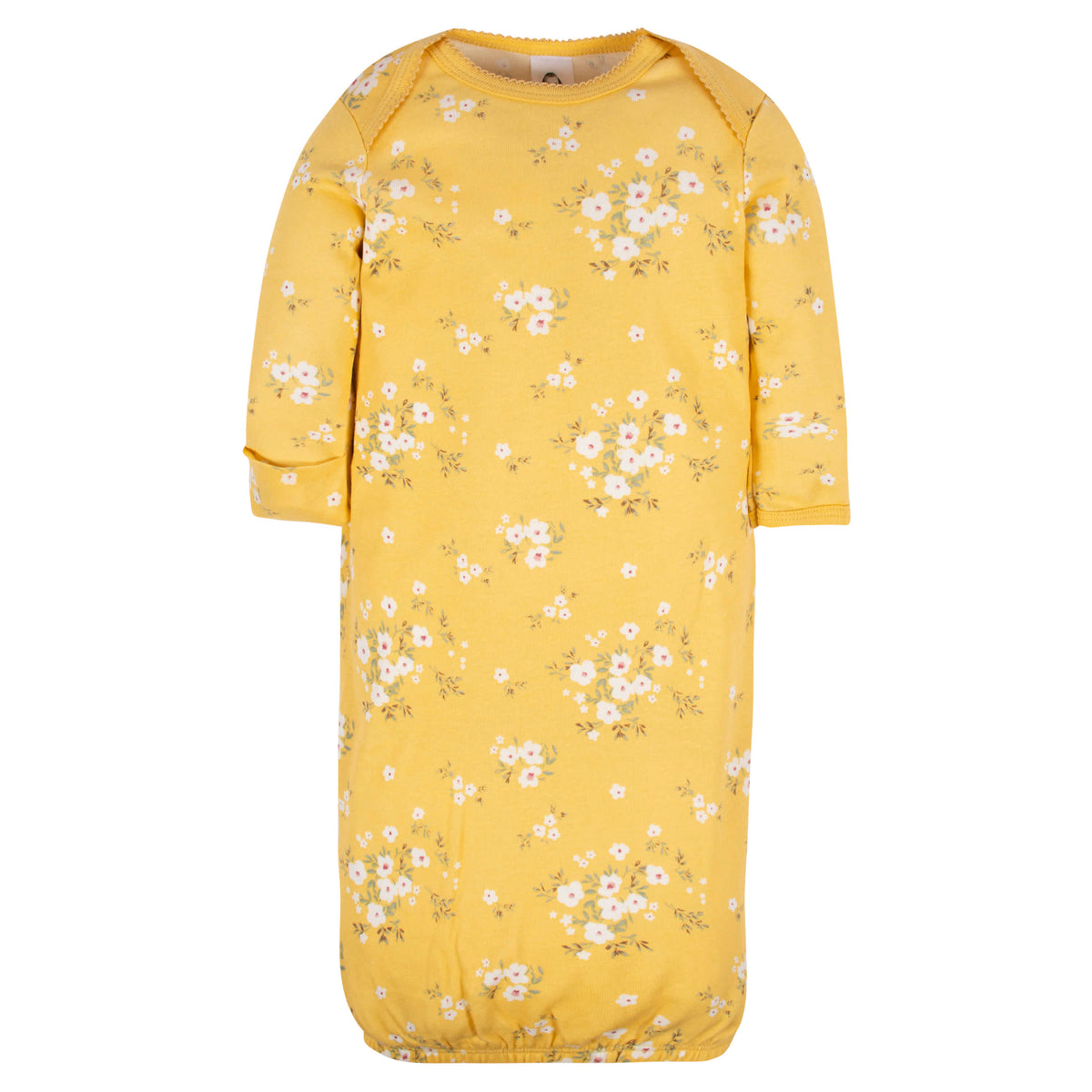 4-Pack Baby Girls Golden Floral Gowns, view 8