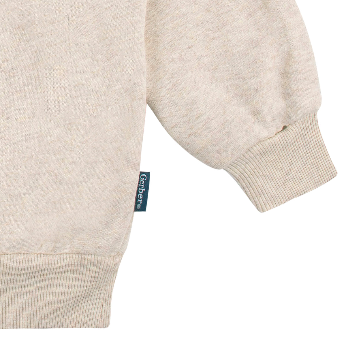 2-Piece Baby & Toddler Neutral Oatmeal Heather Fleece Set, view 3