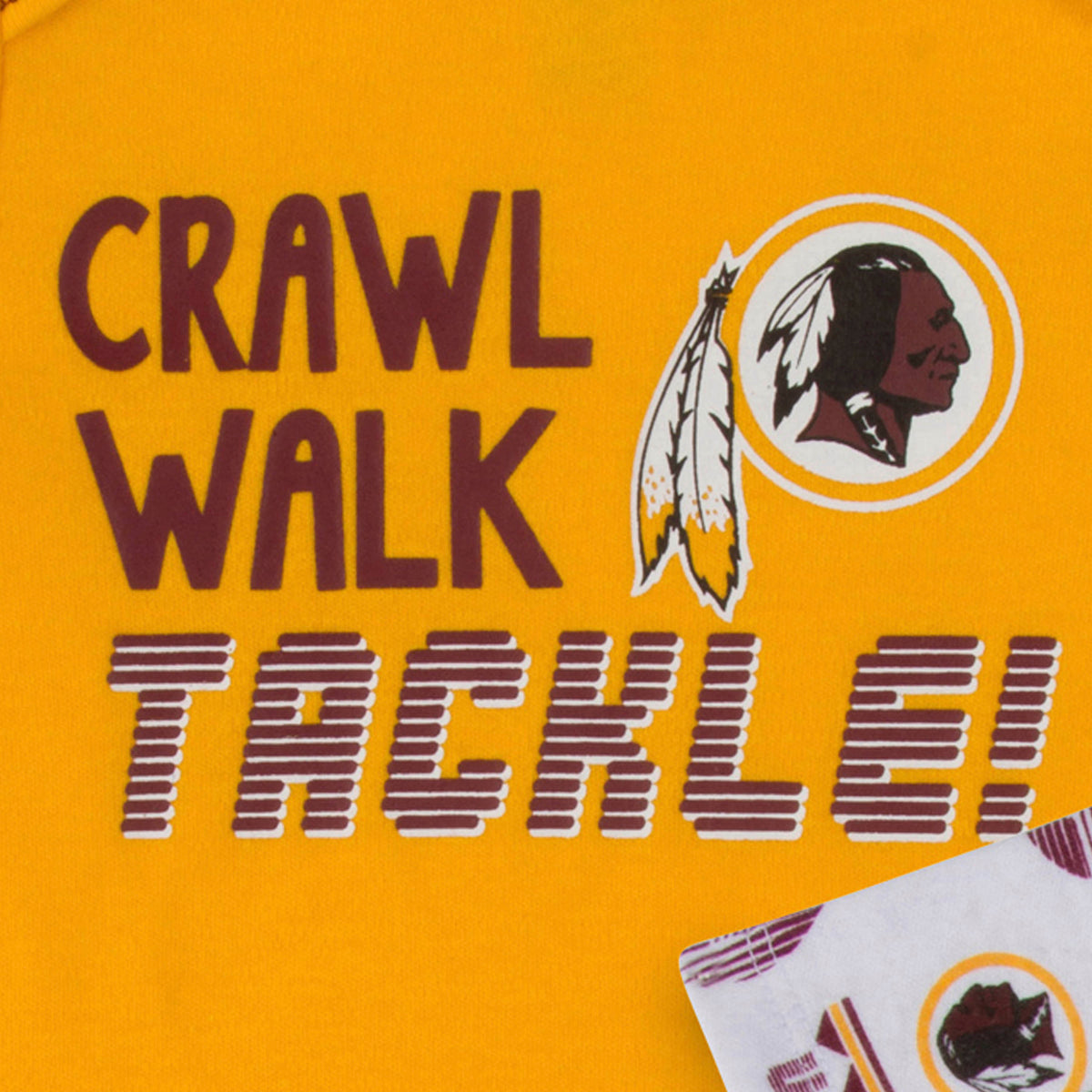 3-Pack Washington Redskins Short Sleeve Bodysuits, view 2