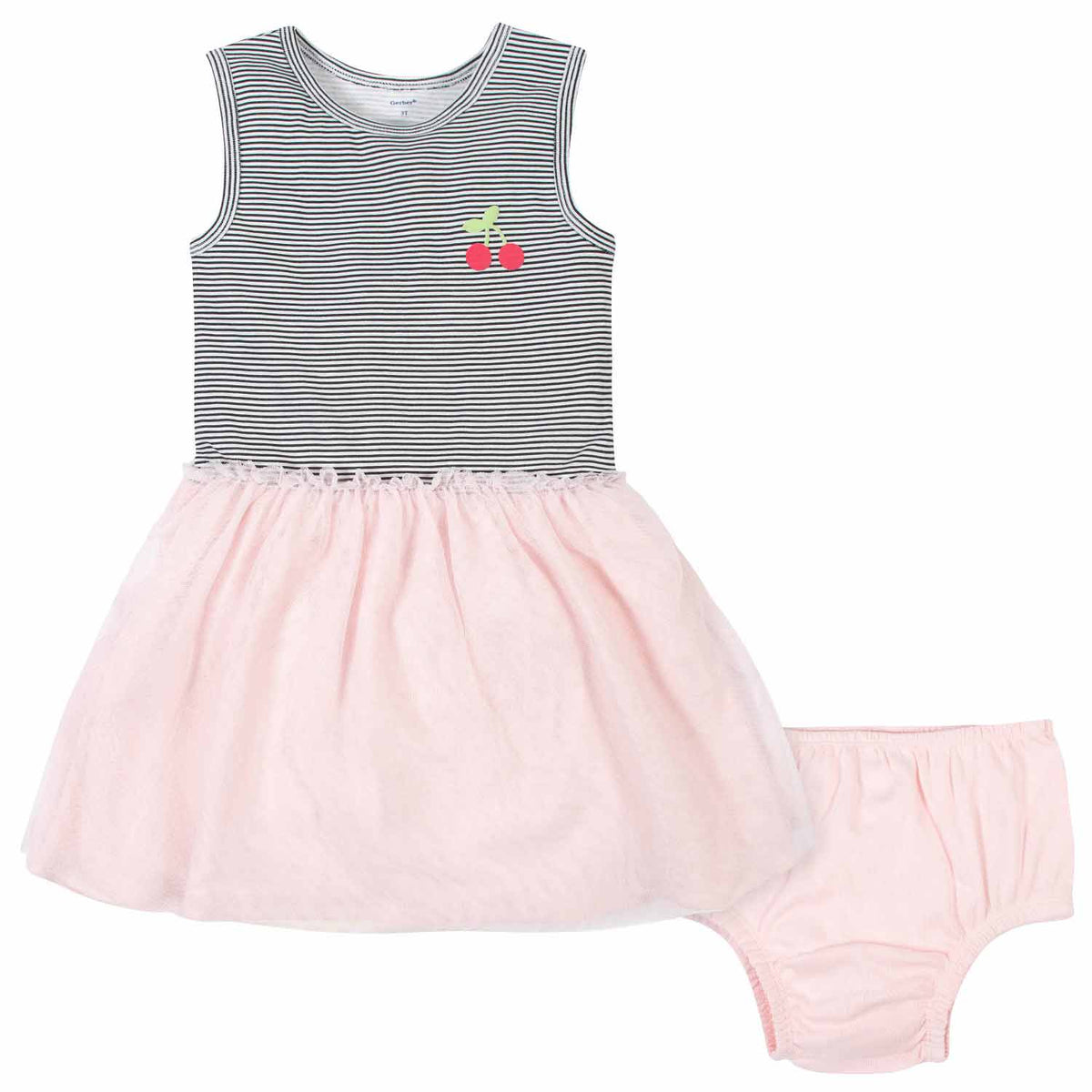 2-Piece Toddler Girls Cherries Dress Set