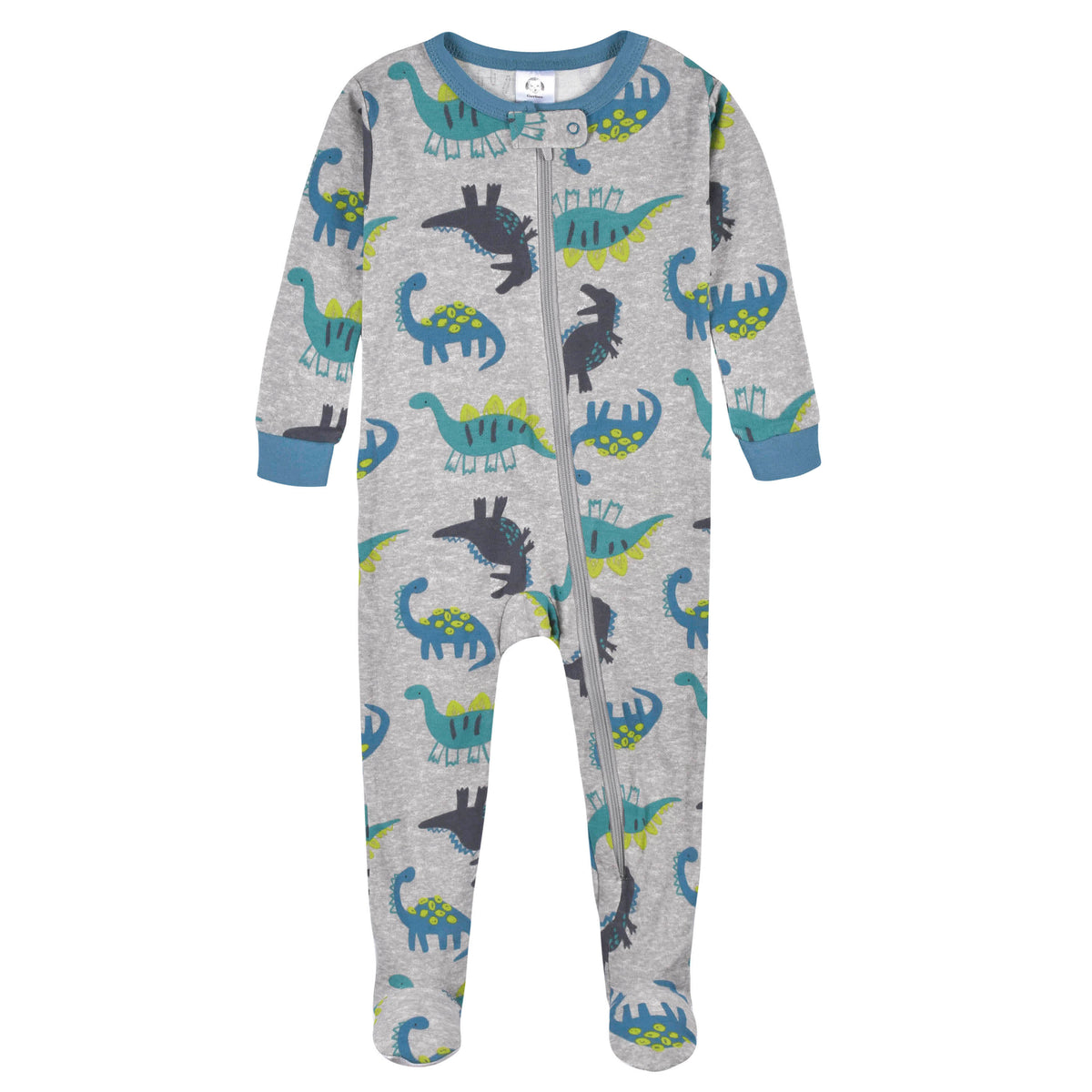 2-Pack Baby & Toddler Boys Big Dino Snug Fit Footed Cotton Pajamas, view 4