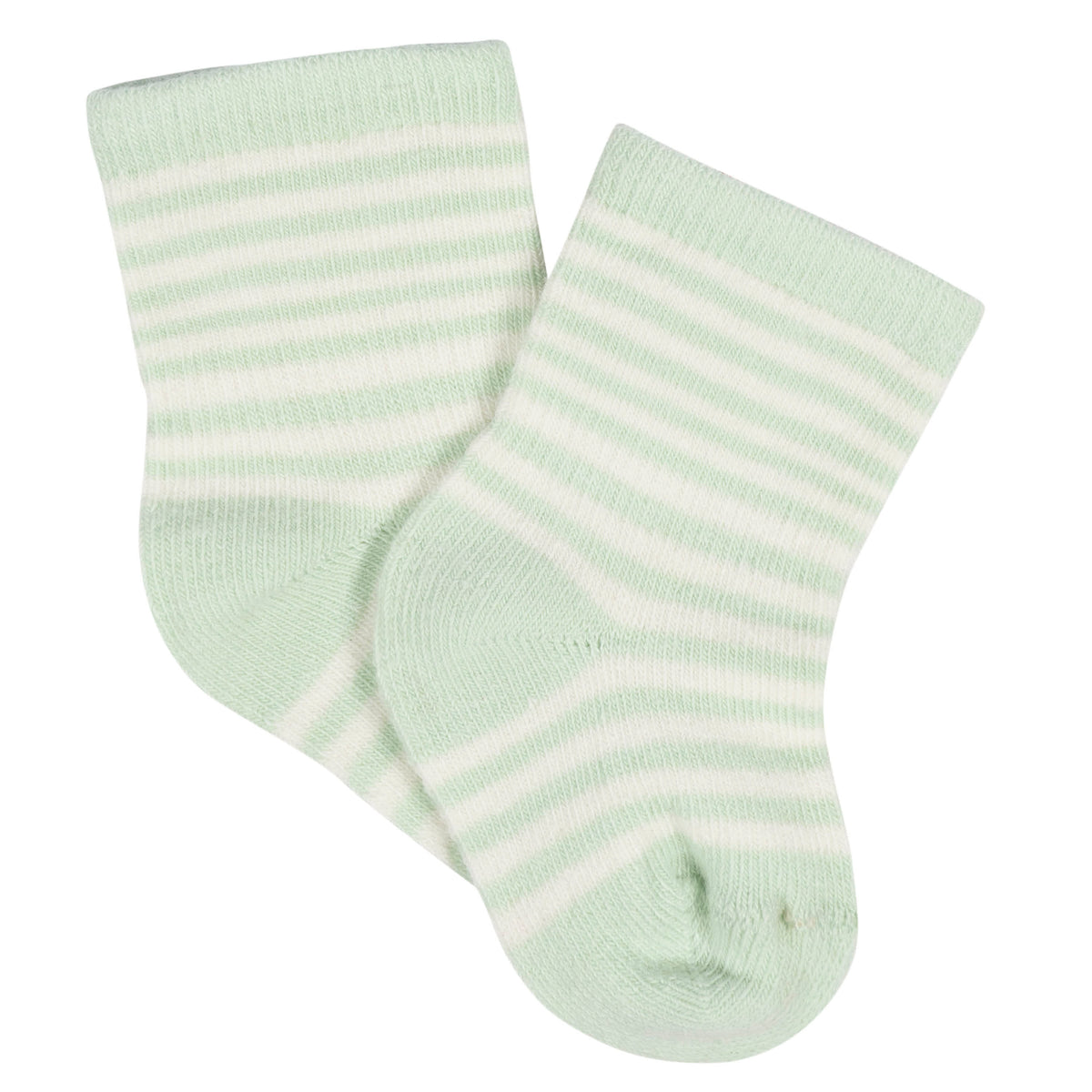 8-Pack Baby Neutral Happy Veggies Jersey Wiggle Proof Socks, view 9