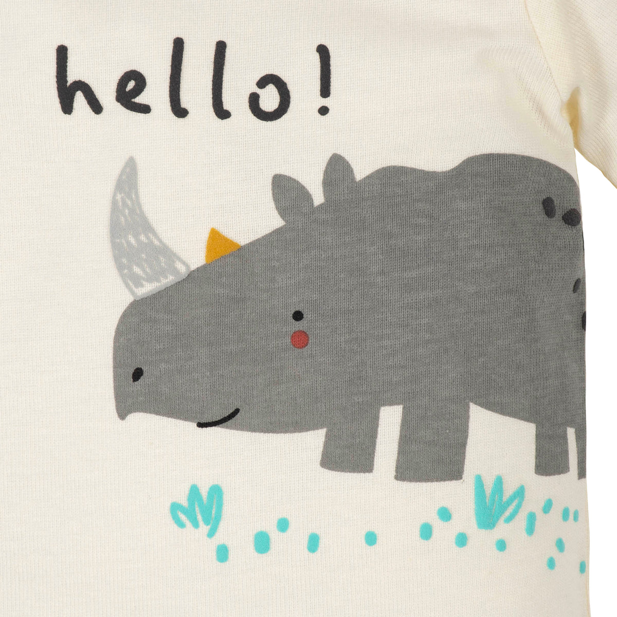 4-Piece Baby Boys Rhino Onesies Bodysuit, Short, Shirt and Active Pant Set, view 2