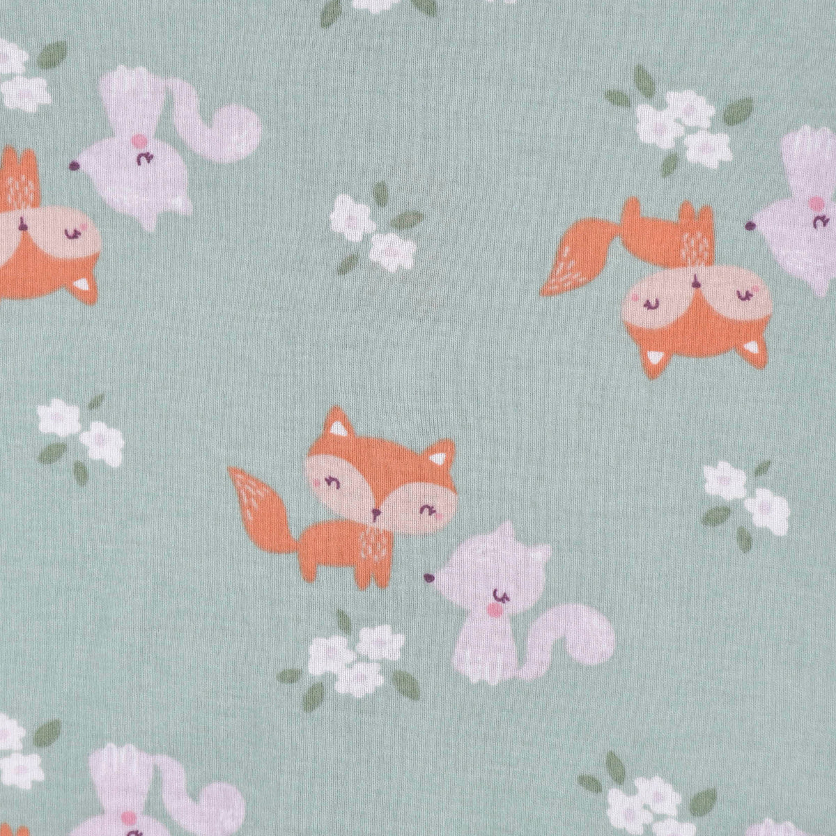2-Pack Baby & Toddler Girls Purple Woodland Fox Snug Fit Footed Cotton Pajamas, view 3