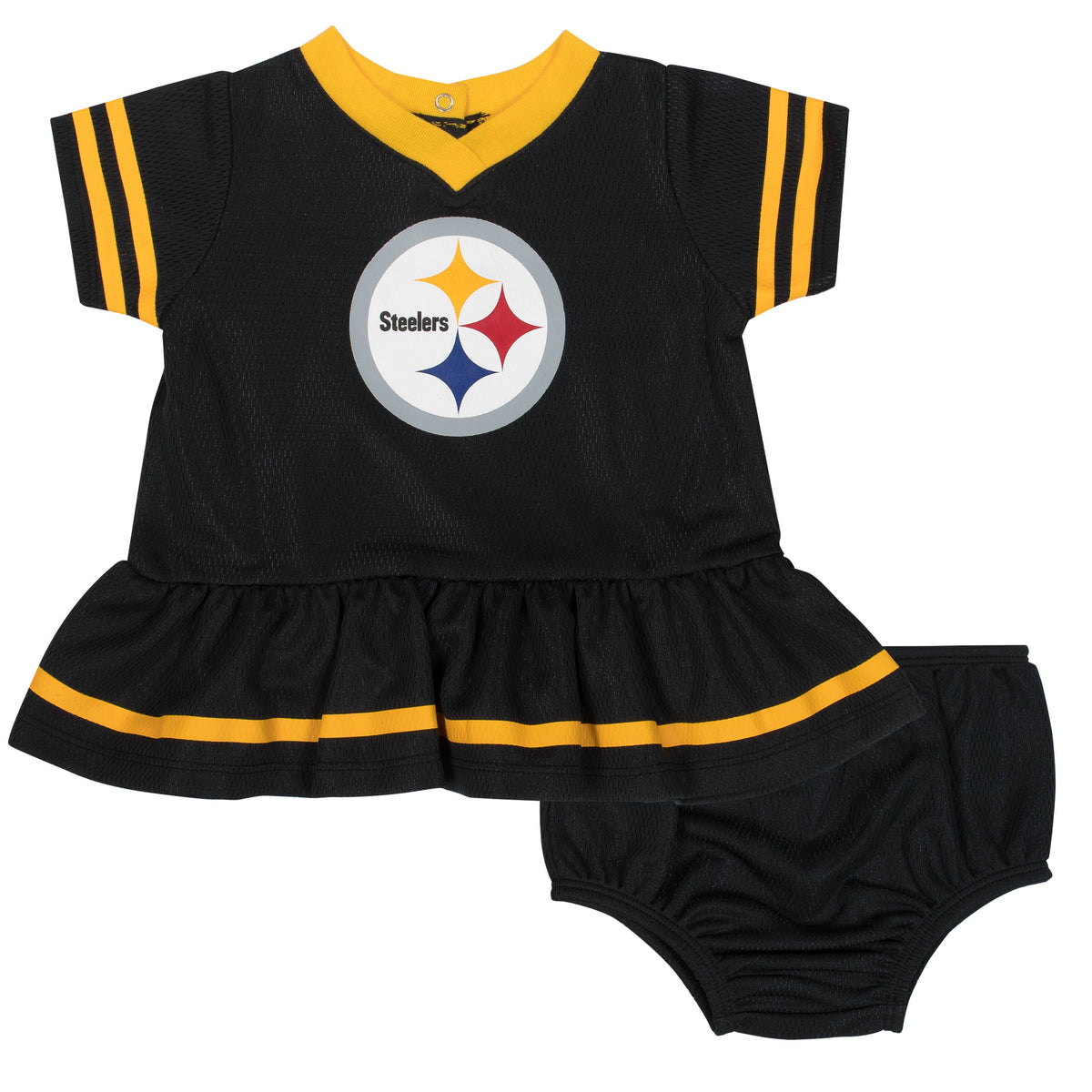 2-Piece Pittsburgh Steelers Dress and Diaper Cover Set