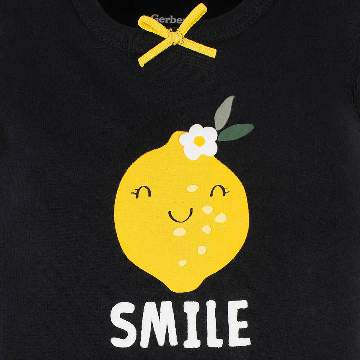 4-Pack Baby Girls Lemon Squeeze Tank Onesies Bodysuits, view 5