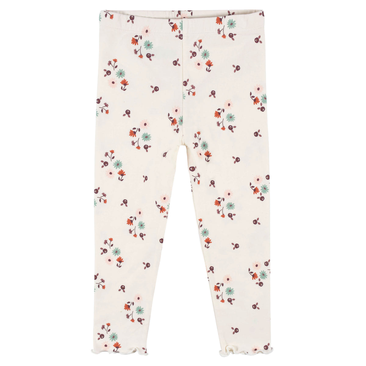 3-Pack Infant & Toddler Girls Mint Floral Leggings, view 3