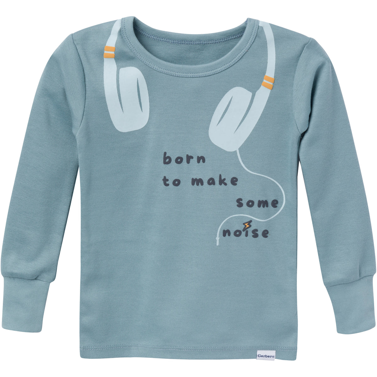 2-Piece Infant & Toddler Boys Music Long Sleeve Pajama Set, view 2